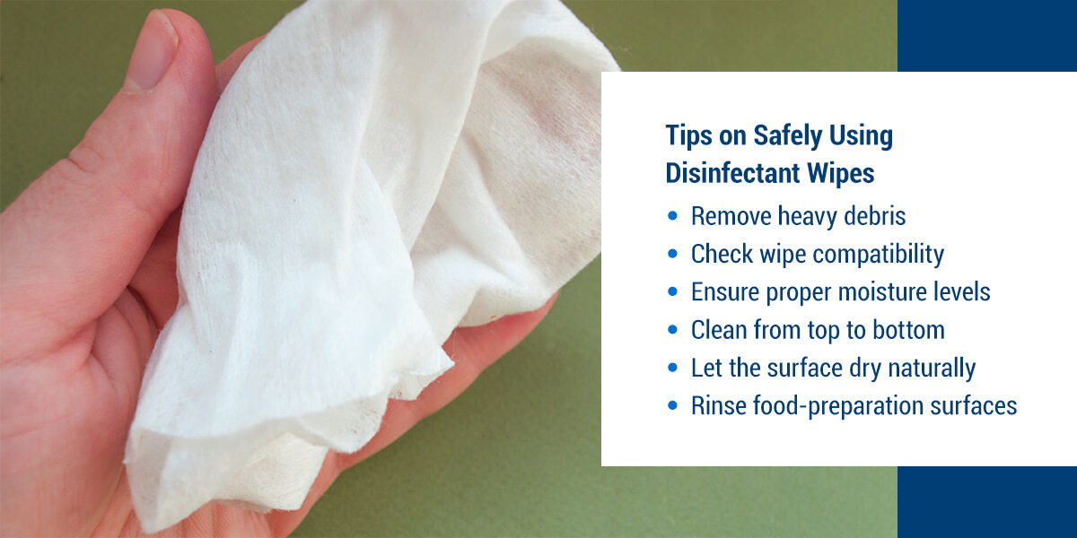 Using Disinfectant Wipes Properly