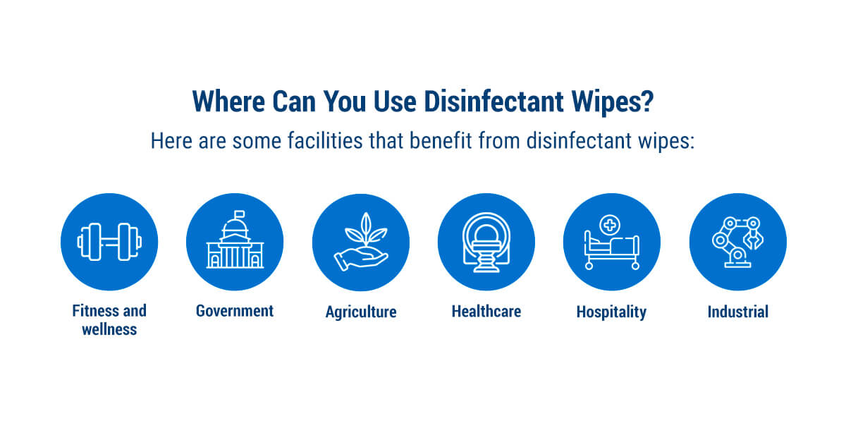where can you use disinfectant wipes
